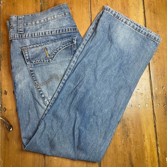 Level 7 Mens Slim Straight Bleach Washed Distressed Premium Denim Jeans - Picture 2 of 9